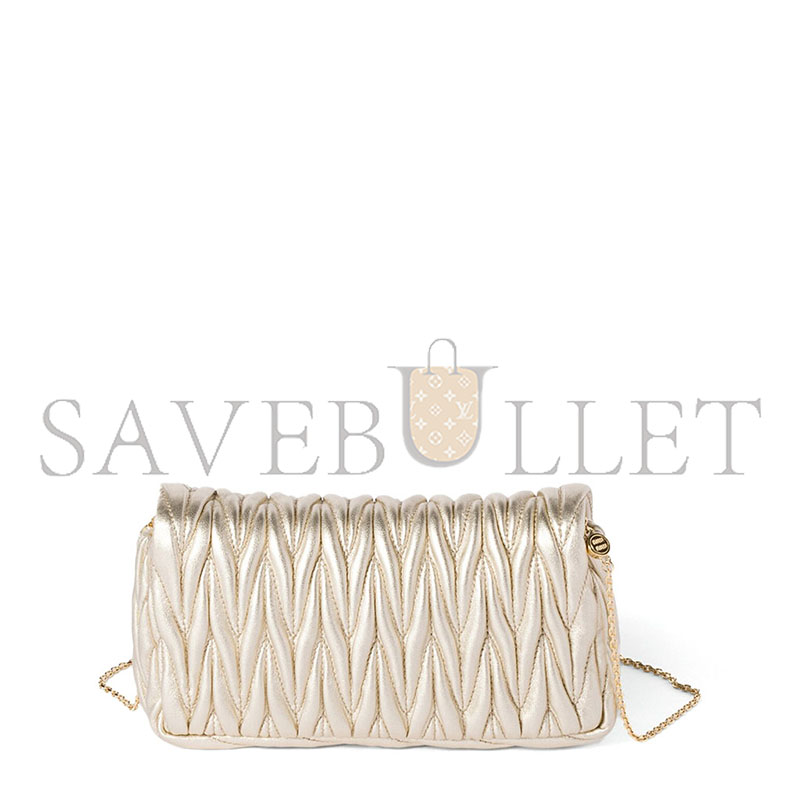 MIU MIU SMALL SOFT LEATHER BAG WITH A QUILTED EFFECT 5BP086 (18*9.5*4cm)